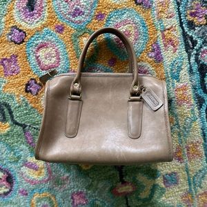 Vintage Coach Tan Leather Handbag